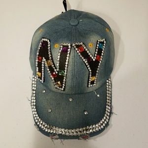 NY jeweled jean cap